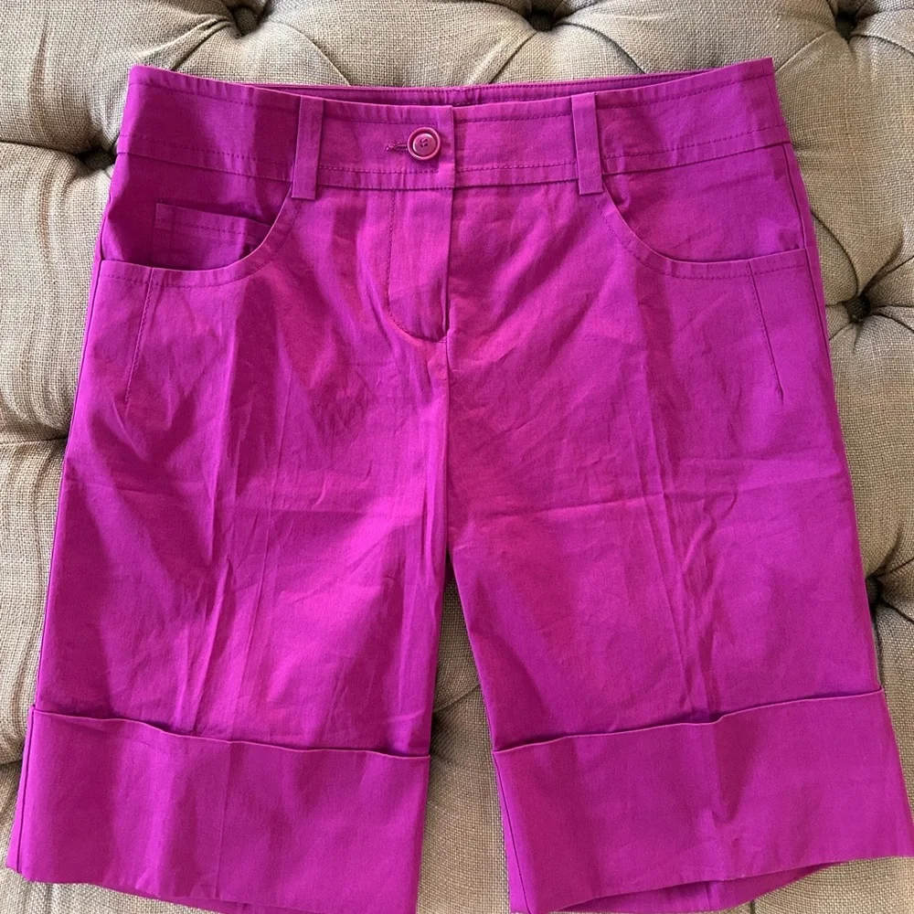 Trina Turk Pink Tailored Bermuda Shorts - Picture 5 of 8